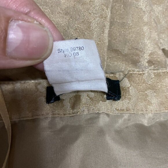 J. Crew Women's Festive Metallic Golden Pleaded Skirt with Pockets Sz‎ 6 - Picture 6 of 7